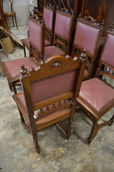 (12-019) 6 tk vanemat tammeraamis tooli