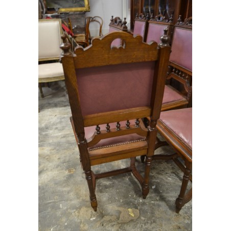 (12-019) 6 tk vanemat tammeraamis tooli