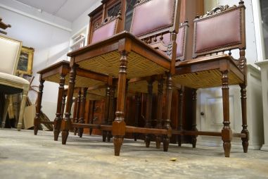 (12-019) 6 tk vanemat tammeraamis tooli