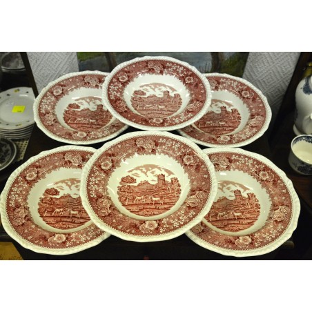 (n-5043) Adams English Scenic hobustega supi-pastataldrikud, 6tk