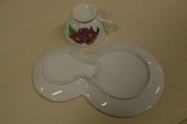 (n-5061) Krüsanteemidega huvitav kollektsioontass-taldrik "September"