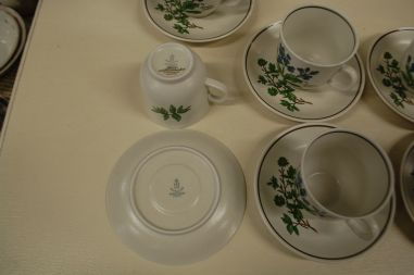 (n-5079/2) Bavaria Marktleuthen Winterling taimedega kohvitassid-taldrikud, 6tk