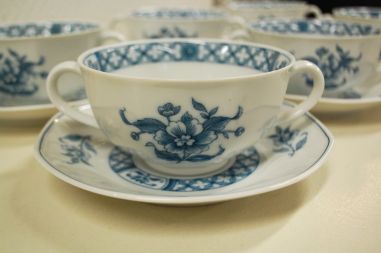 (n-5082/5) Villeroy & Boch Heinrich, China Blue, puljongikausid-taldrikud, 6tk