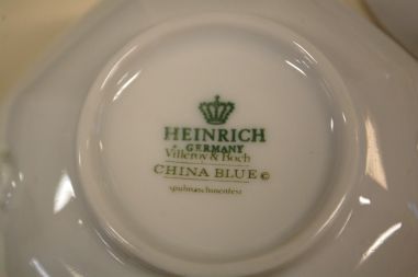 (n-5082/5) Villeroy & Boch Heinrich, China Blue, puljongikausid-taldrikud, 6tk