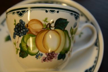 (n-871/3) Bavaria, Seltmann Weiden puuviljadega kohvitassid-taldrikud, 6tk