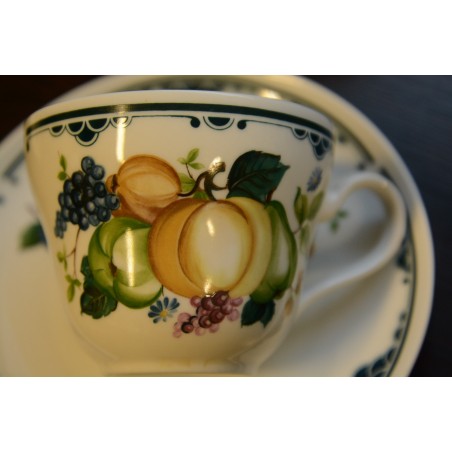 (n-871/3) Bavaria, Seltmann Weiden puuviljadega kohvitassid-taldrikud, 6tk