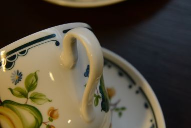 (n-871/3) Bavaria, Seltmann Weiden puuviljadega kohvitassid-taldrikud, 6tk