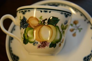 (n-871/3) Bavaria, Seltmann Weiden puuviljadega kohvitassid-taldrikud, 6tk