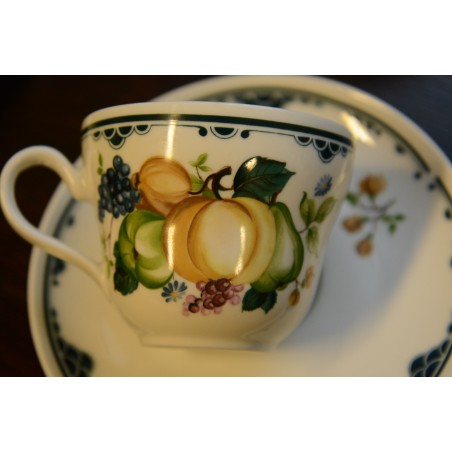 (n-871/3) Bavaria, Seltmann Weiden puuviljadega kohvitassid-taldrikud, 6tk