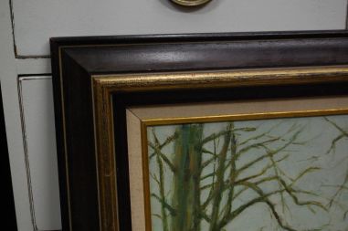 (P-843) Hoone vaatega maal, signeeritud