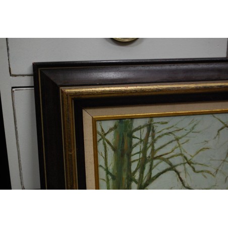 (P-843) Hoone vaatega maal, signeeritud