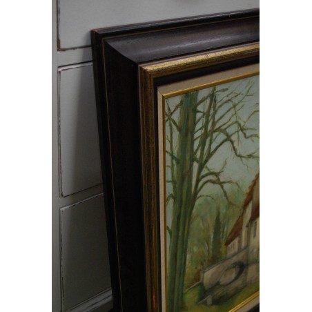 (P-843) Hoone vaatega maal, signeeritud