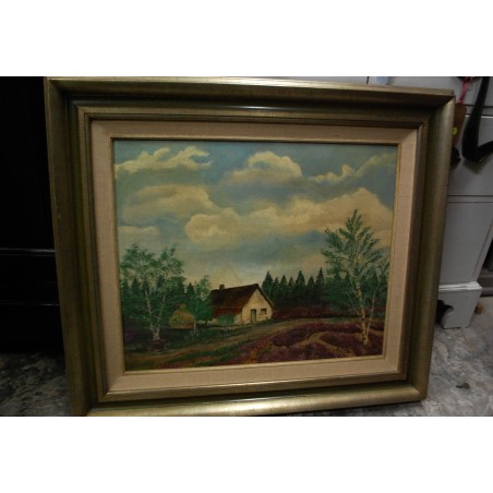 (P-848) Talumotiiv lõuendil maal, signeeritud