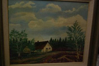 (P-848) Talumotiiv lõuendil maal, signeeritud 2