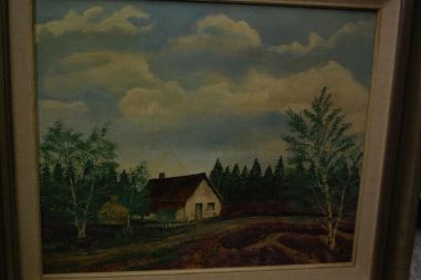 (P-848) Talumotiiv lõuendil maal, signeeritud