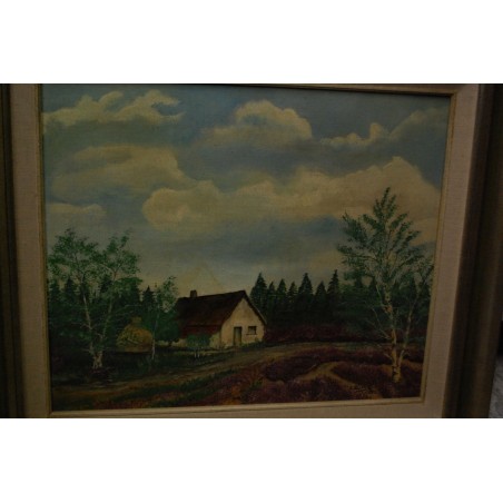 (P-848) Talumotiiv lõuendil maal, signeeritud