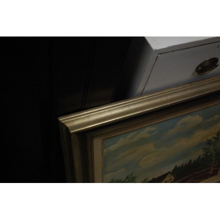 (P-848) Talumotiiv lõuendil maal, signeeritud