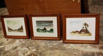 P-862) Kolmest pildist koosnev  Dirk Baksteeni raamitud trükireprod