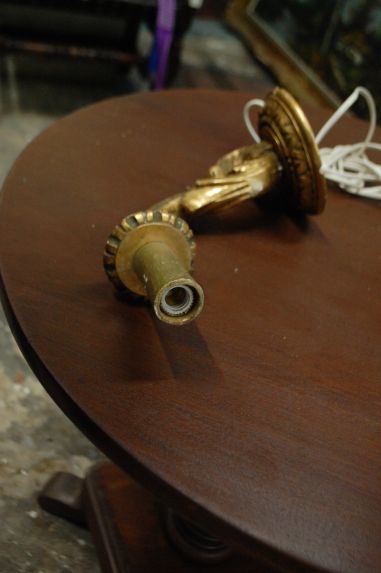 (L-318)  Seinalamp puidust korpusega 1 tk