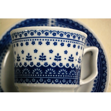 (n-5313/3) Jlmenau  Graf von Henneberg Echt Kobalt kohvitassid-taldrikud, 4tk