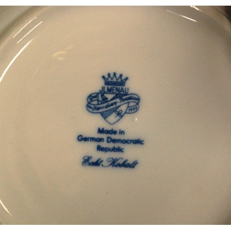 (n-5313/3) Jlmenau  Graf von Henneberg Echt Kobalt kohvitassid-taldrikud, 4tk