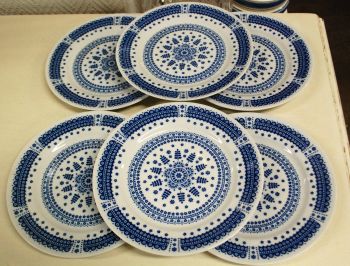 (n-5313/4) Jlmenau  Graf von Henneberg Echt Kobalt salatitaldrikud, 6tk