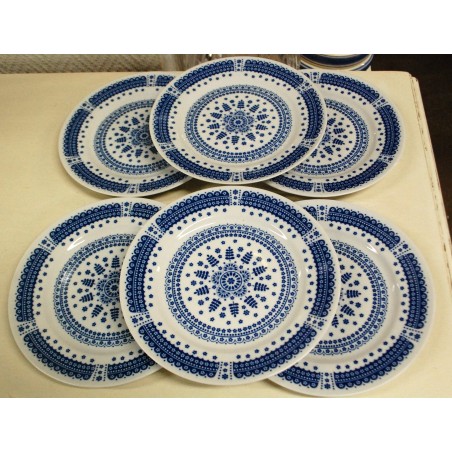 (n-5313/4) Jlmenau  Graf von Henneberg Echt Kobalt salatitaldrikud, 6tk