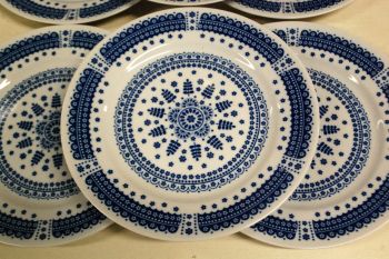 (n-5313/4) Jlmenau  Graf von Henneberg Echt Kobalt salatitaldrikud, 6tk 2