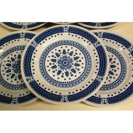 (n-5313/4) Jlmenau  Graf von Henneberg Echt Kobalt salatitaldrikud, 6tk