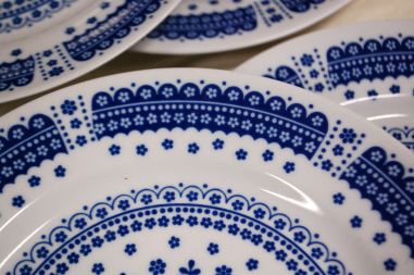 (n-5313/4) Jlmenau  Graf von Henneberg Echt Kobalt salatitaldrikud, 6tk