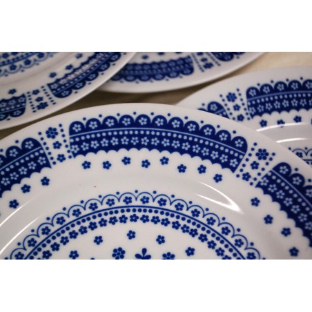 (n-5313/4) Jlmenau  Graf von Henneberg Echt Kobalt salatitaldrikud, 6tk