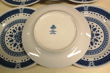 (n-5313/4) Jlmenau  Graf von Henneberg Echt Kobalt salatitaldrikud, 6tk