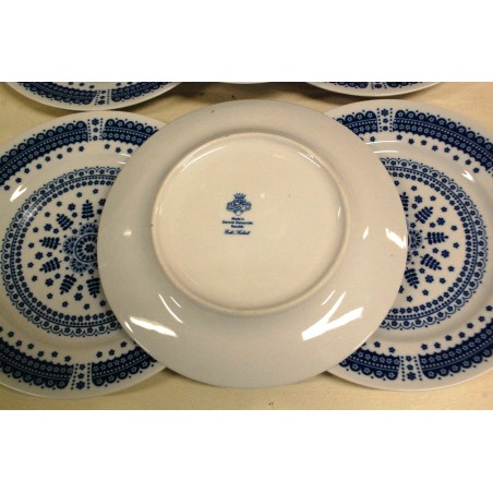 (n-5313/4) Jlmenau  Graf von Henneberg Echt Kobalt salatitaldrikud, 6tk