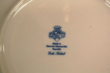 (n-5313/4) Jlmenau  Graf von Henneberg Echt Kobalt salatitaldrikud, 6tk