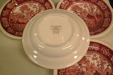 (n-5329/3) Villeroy & Boch Rusticana punased supi-pastataldrikud, 4tk