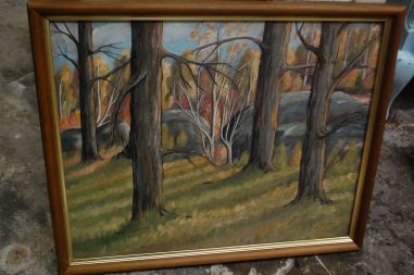 (P-872) Õlimaal lõuendil, mets