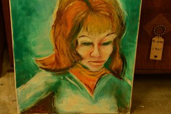 (P-505) Portree, õlimaal, raamita, signeeritud 2