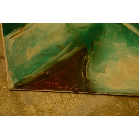 (P-505) Portree, õlimaal, raamita, signeeritud