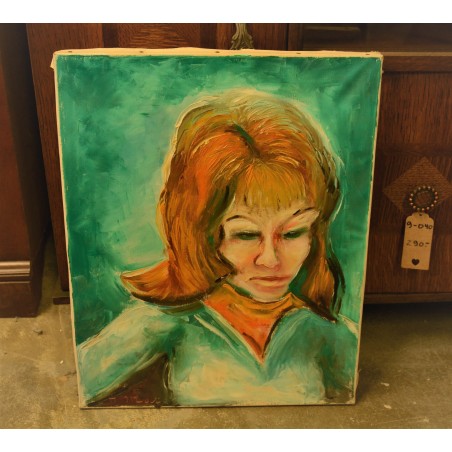 (P-505) Portree, õlimaal, raamita, signeeritud