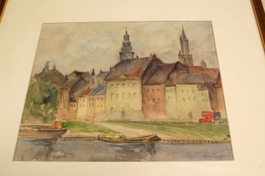 (P-884) Raamitud akvarell, signeeritud