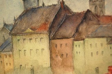 (P-884) Raamitud akvarell, signeeritud