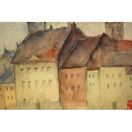 (P-884) Raamitud akvarell, signeeritud