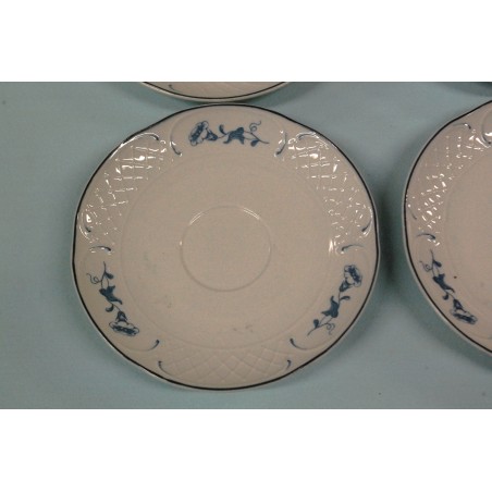 (n-5041/1) Villeroy & Boch Old Val Bleu  kohvitassid-taldrikud, 5tk