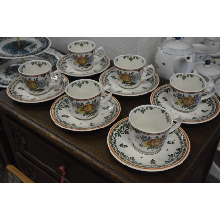 (n-4592/14) Villeroy & Boch Alt Amsterdam kohvitassid-taldrikud, 6tk