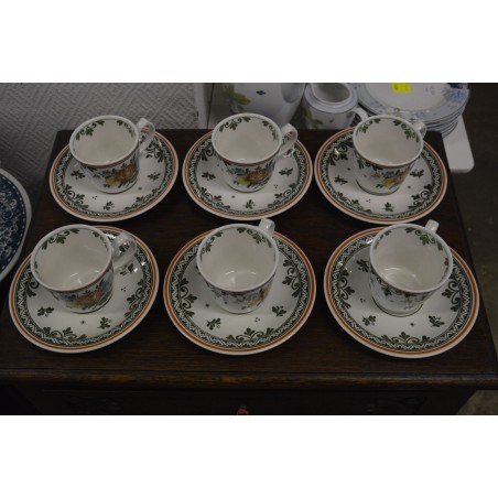 (n-4592/14) Villeroy & Boch Alt Amsterdam kohvitassid-taldrikud, 6tk