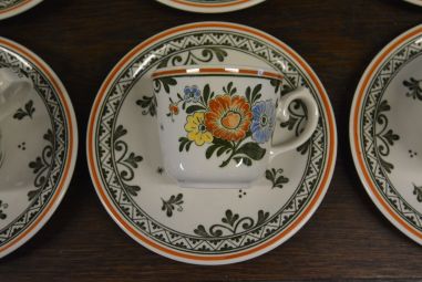 (n-4592/14) Villeroy & Boch Alt Amsterdam kohvitassid-taldrikud, 6tk