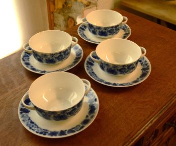 (n-2538/1) Arsberg, puljongitassid-taldrikud, 4tk 2