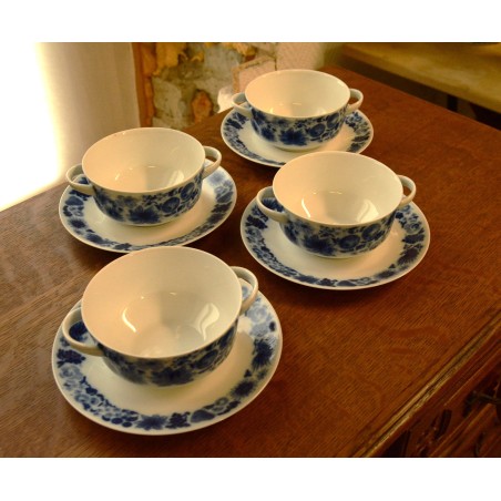 (n-2538/1) Arsberg, puljongitassid-taldrikud, 4tk