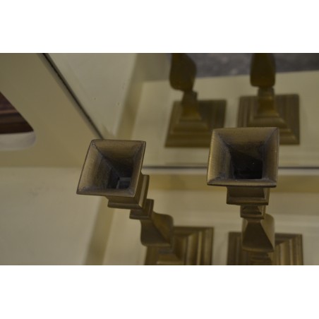 (n-5564) Kollasest metallist küünlajalad 2 tk paaris