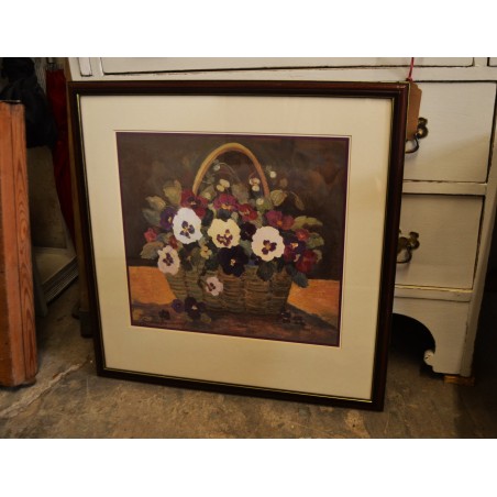 (n-5607) Ilus lilledega raamitud repro